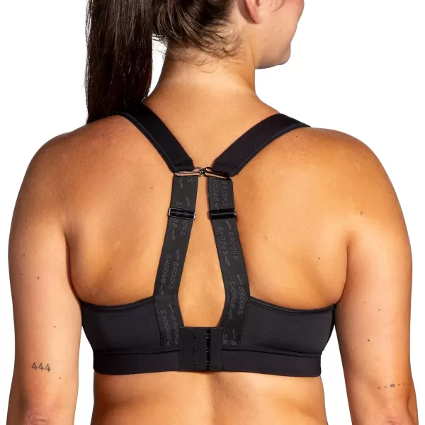 Brooks Womens Convertible 20 Sports Bra for High Impact Running Workouts and Sports with Maximum SupportBlack