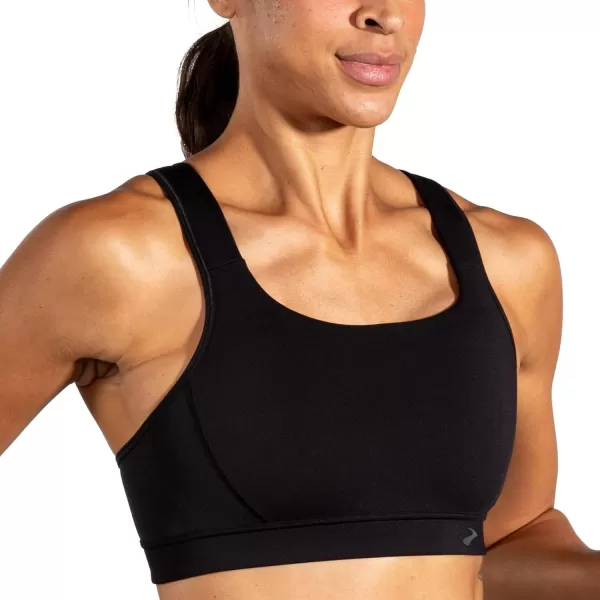 Brooks Womens Convertible 20 Sports Bra for High Impact Running Workouts and Sports with Maximum SupportBlack