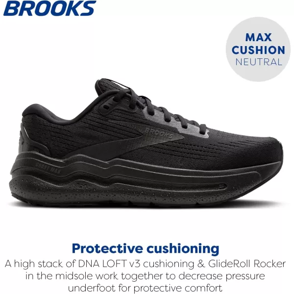 Brooks Womens Ghost Max 2 Neutral Running ampamp Walking ShoeBlackBlackEbony