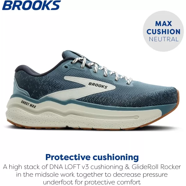 Brooks Womens Ghost Max 2 Neutral Running ampamp Walking ShoeCitadelCoconutBiscuit
