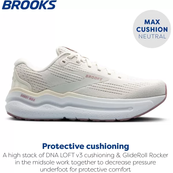 Brooks Womens Ghost Max 2 Neutral Running ampamp Walking ShoeCoconut MilkGrayZephyr