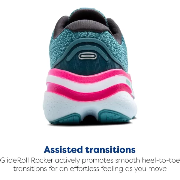 Brooks Womens Ghost Max 2 Neutral Running ampamp Walking ShoeStorm BlueKnockout PinkAqua