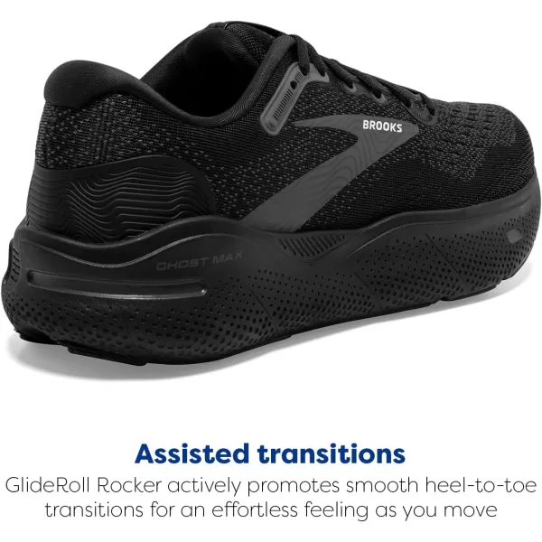 Brooks Womens Ghost Max Cushion Neutral Running ampamp Walking ShoeBlackBlackEbony