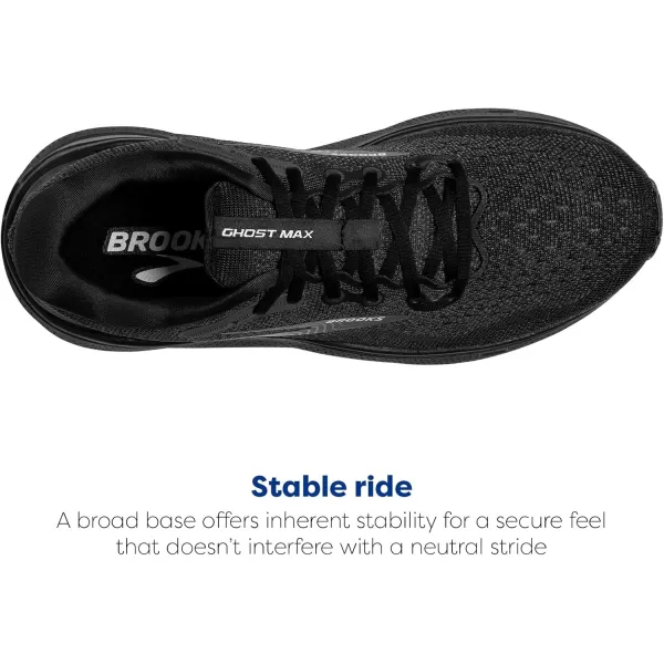 Brooks Womens Ghost Max Cushion Neutral Running ampamp Walking ShoeBlackBlackEbony
