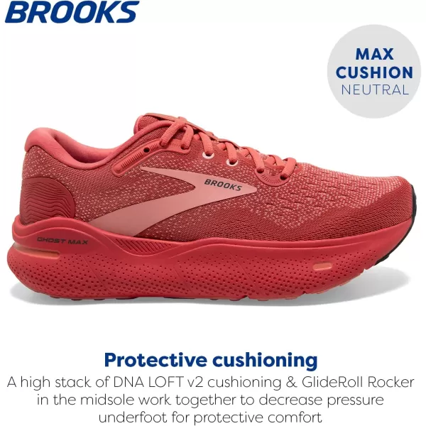 Brooks Womens Ghost Max Cushion Neutral Running ampamp Walking ShoeFaded RoseRosette