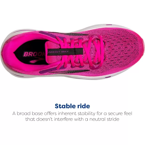 Brooks Womens Ghost Max Cushion Neutral Running ampamp Walking ShoePink GloPurpleBlack