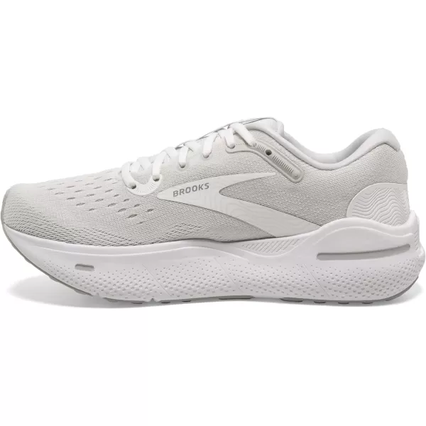 Brooks Womens Ghost Max Cushion Neutral Running ampamp Walking ShoeWhiteOysterMetallic Silver