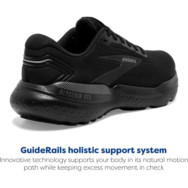 Brooks Womens Glycerin GTS 21 Supportive Running ShoeBlackBlackEbony