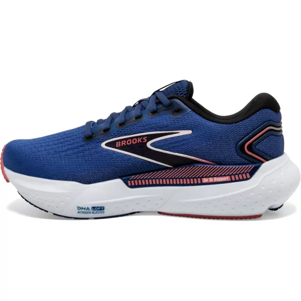 Brooks Womens Glycerin GTS 21 Supportive Running ShoeBlueIcy PinkRose