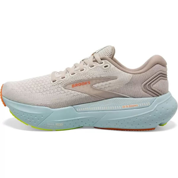 Brooks Womens Glycerin GTS 21 Supportive Running ShoeCoconutAquaAutumn Sunset