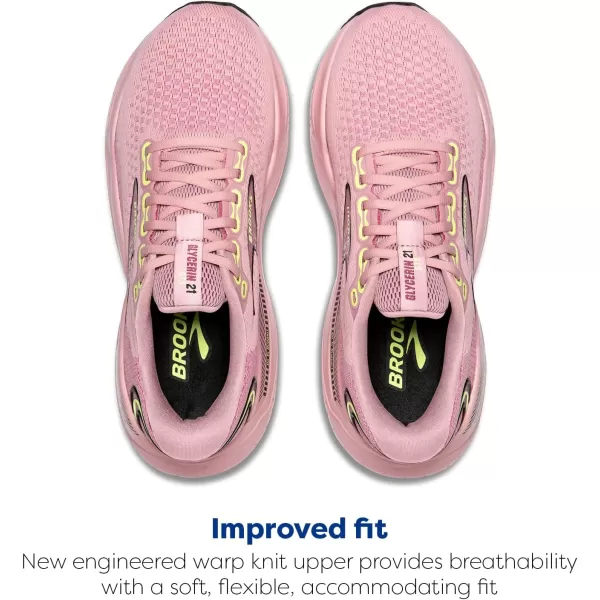 Brooks Womens Glycerin GTS 21 Supportive Running ShoeZephyrVioletGreen