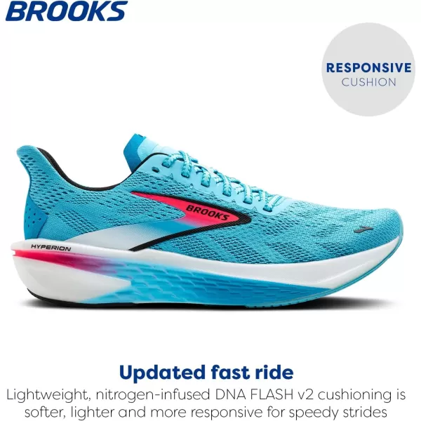 Brooks Womens Hyperion 2 Neutral Running ShoeCrystal SeasDiva PinkBlack
