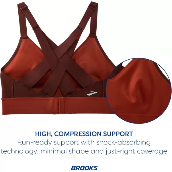 Brooks Womens Interlace Sports Bra for High Impact Running Workouts ampamp Sports with Maximum SupportCopperRun Raisin