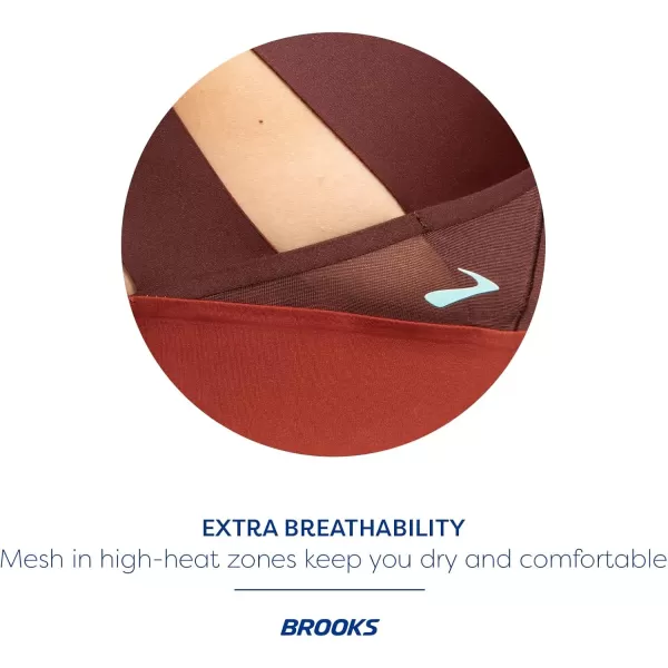 Brooks Womens Interlace Sports Bra for High Impact Running Workouts ampamp Sports with Maximum SupportCopperRun Raisin