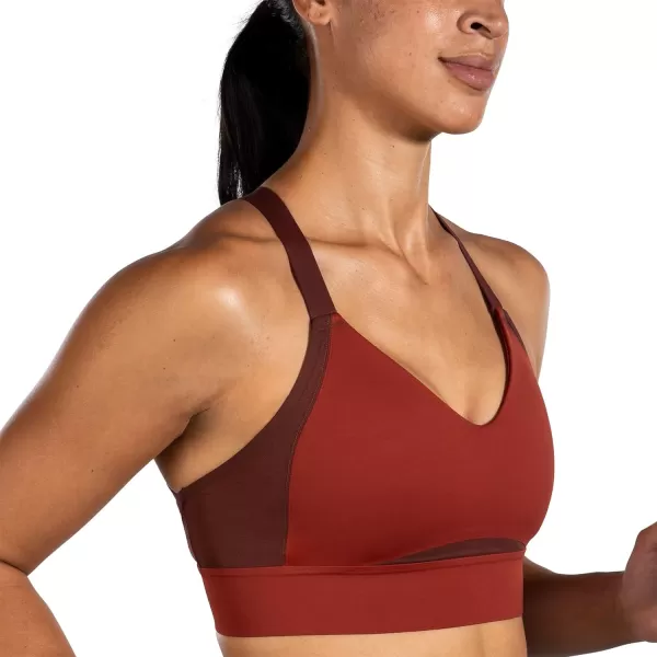 Brooks Womens Interlace Sports Bra for High Impact Running Workouts ampamp Sports with Maximum SupportCopperRun Raisin