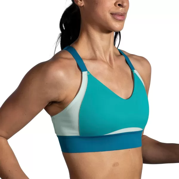 Brooks Womens Interlace Sports Bra for High Impact Running Workouts ampamp Sports with Maximum SupportNile GreenLagoonLight Mint