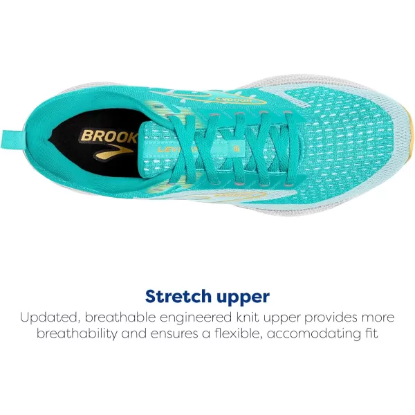 Brooks Womens Levitate 6 Neutral Running ShoeAruba BlueYellow
