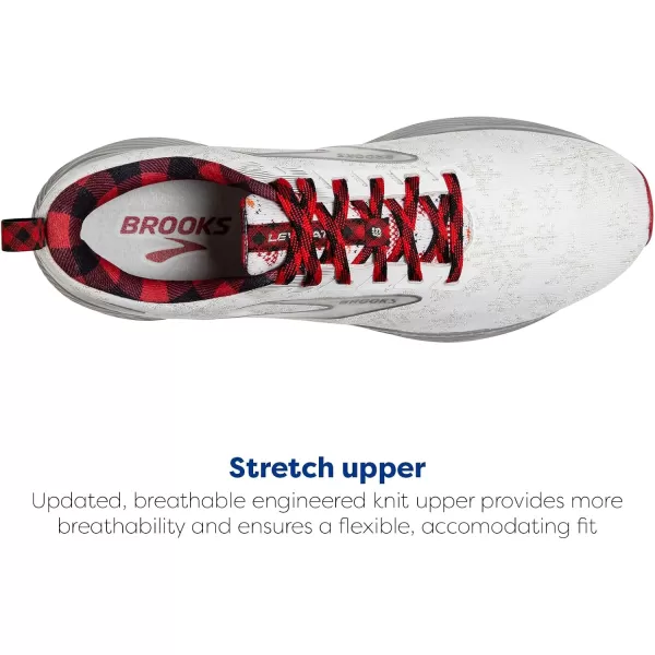 Brooks Womens Levitate 6 Neutral Running ShoeWhiteRedSilver