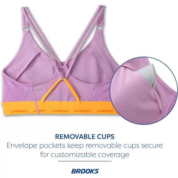 Brooks Womens Plunge 30 Sports Bra for Running Workouts ampamp SportsBright OrchidOrange Pop