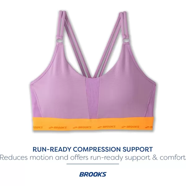 Brooks Womens Plunge 30 Sports Bra for Running Workouts ampamp SportsBright OrchidOrange Pop