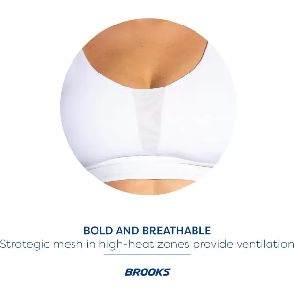 Brooks Womens Plunge 30 Sports Bra for Running Workouts ampamp SportsWhite