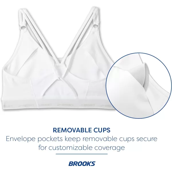 Brooks Womens Plunge 30 Sports Bra for Running Workouts ampamp SportsWhite