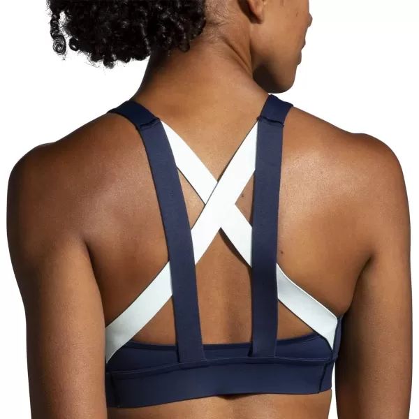 Brooks Womens Plunge Sports Bra for Running Workouts ampamp SportsNavyIce BlueBurnt Olive