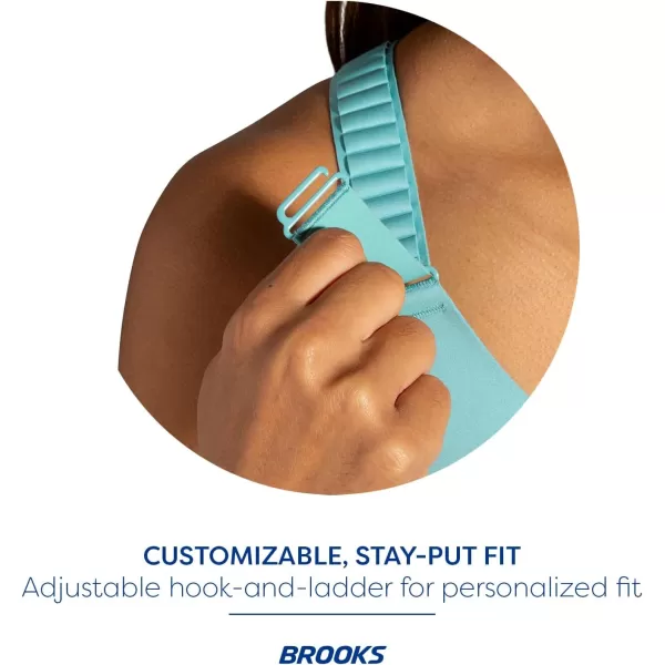 Brooks Womens Racerback 20 Sports Bra for High Impact Running Workouts ampamp Sports with Maximum SupportAqua