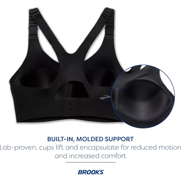 Brooks Womens Racerback 20 Sports Bra for High Impact Running Workouts ampamp Sports with Maximum SupportBlack