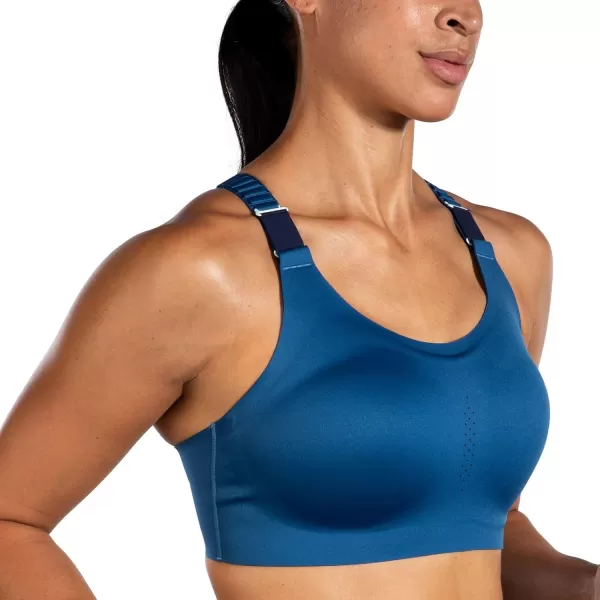 Brooks Womens Racerback 20 Sports Bra for High Impact Running Workouts ampamp Sports with Maximum SupportBlue AshNavy