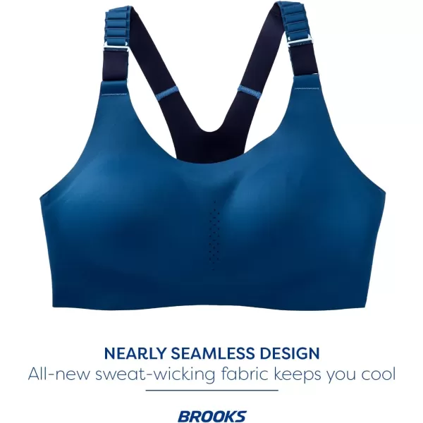 Brooks Womens Racerback 20 Sports Bra for High Impact Running Workouts ampamp Sports with Maximum SupportBlue AshNavy