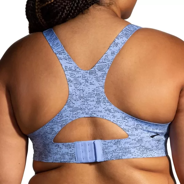 Brooks Womens Racerback 20 Sports Bra for High Impact Running Workouts ampamp Sports with Maximum SupportBlue Lavender Terrain Print