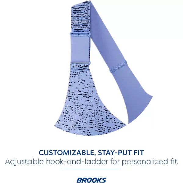 Brooks Womens Racerback 20 Sports Bra for High Impact Running Workouts ampamp Sports with Maximum SupportBlue Lavender Terrain Print