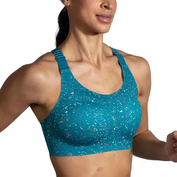 Brooks Womens Racerback 20 Sports Bra for High Impact Running Workouts ampamp Sports with Maximum SupportLagoon Speckle Print