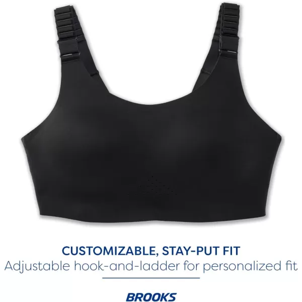 Brooks Womens Scoopback 20 Sports Bra for High Impact Running Workouts ampamp Sports with Maximum SupportBlack