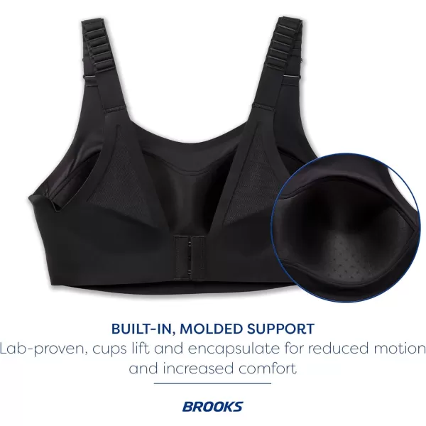 Brooks Womens Scoopback 20 Sports Bra for High Impact Running Workouts ampamp Sports with Maximum SupportBlack