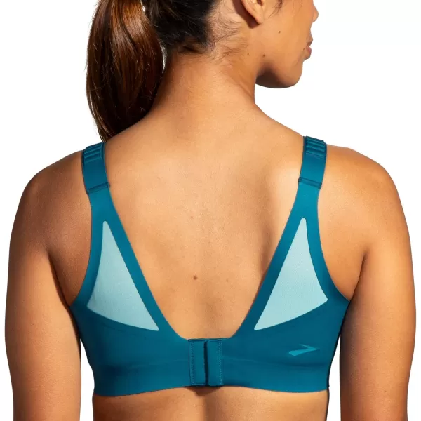 Brooks Womens Scoopback 20 Sports Bra for High Impact Running Workouts ampamp Sports with Maximum SupportMoroccan BlueAqua