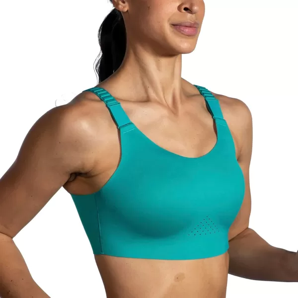 Brooks Womens Scoopback 20 Sports Bra for High Impact Running Workouts ampamp Sports with Maximum SupportNile GreenLight Mint