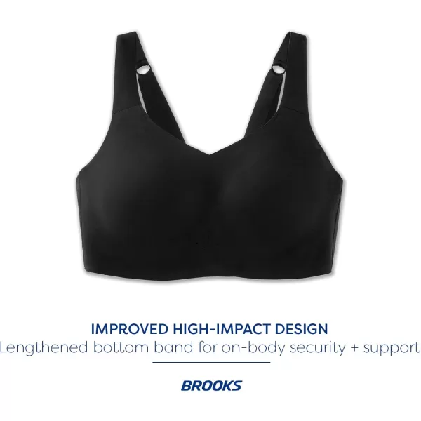Brooks Womens Underwire Sports Bra for High Impact Running Workouts ampamp Sports with Maximum SupportBlack
