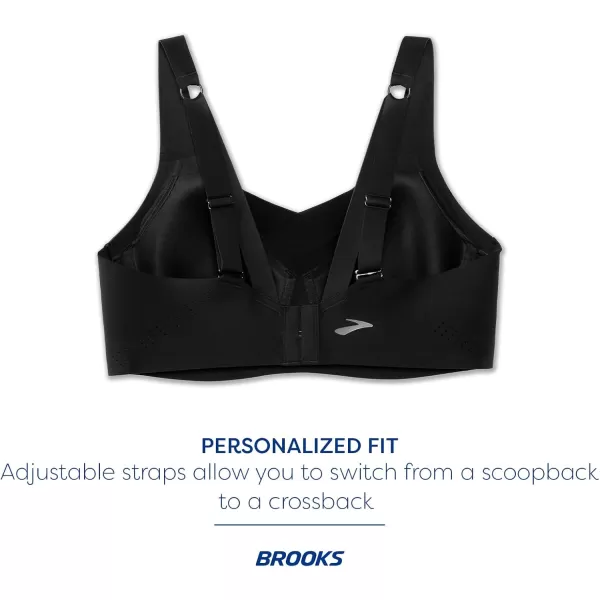 Brooks Womens Underwire Sports Bra for High Impact Running Workouts ampamp Sports with Maximum SupportBlack