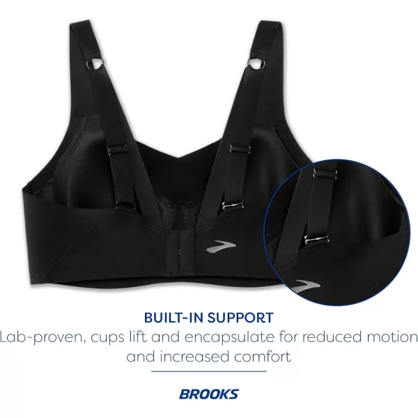 Brooks Womens Underwire Sports Bra for High Impact Running Workouts ampamp Sports with Maximum SupportBlack
