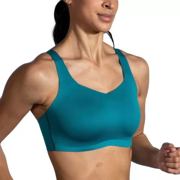 Brooks Womens Underwire Sports Bra for High Impact Running Workouts ampamp Sports with Maximum SupportLagoon