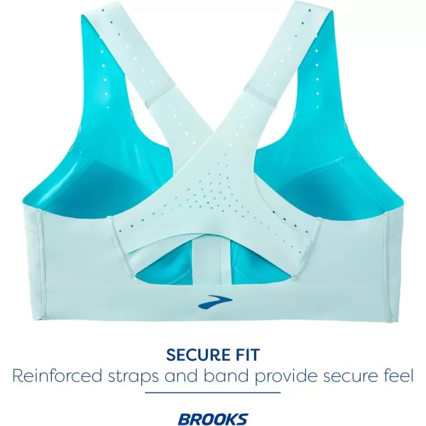 Brooks Womens Zip 20 Sports Bra for Running Workouts ampamp SportsBluetifulGolden Hour