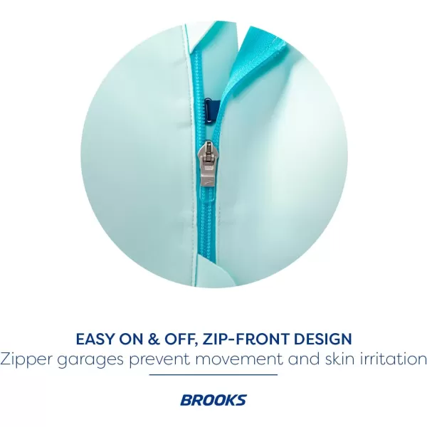 Brooks Womens Zip 20 Sports Bra for Running Workouts ampamp SportsIce BlueVivid Teal