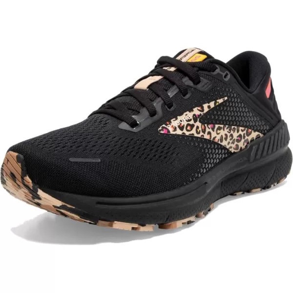 Brooks Womens Adrenaline GTS 22 Supportive Running ShoeBlackEbonyCitrus