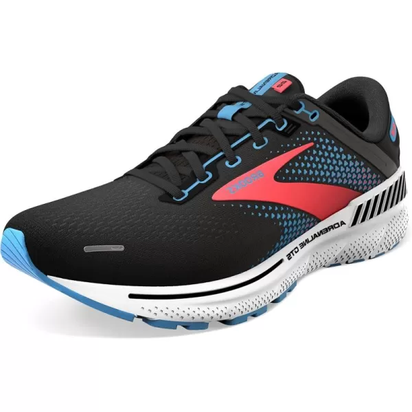 Brooks Womens Adrenaline GTS 22 Supportive Running ShoeBlackLake BlueCoral