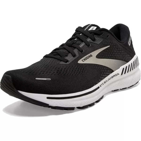 Brooks Womens Adrenaline GTS 22 Supportive Running ShoeBlackSilverAnthracite