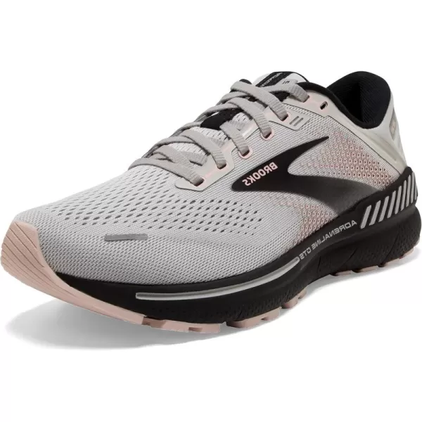 Brooks Womens Adrenaline GTS 22 Supportive Running ShoeGreyRoseBlack
