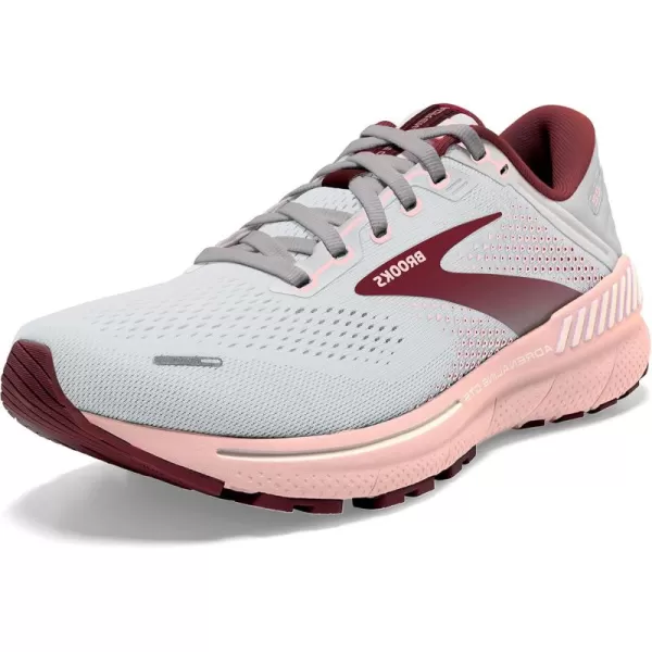Brooks Womens Adrenaline GTS 22 Supportive Running ShoeGreyRoseTawny Port