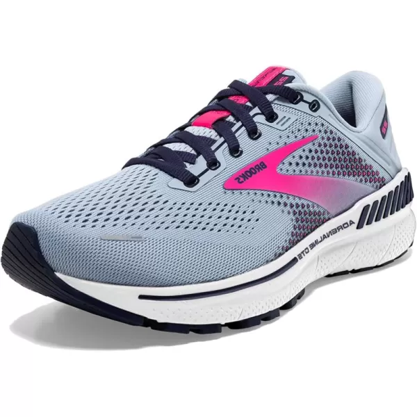 Brooks Womens Adrenaline GTS 22 Supportive Running ShoeKentucky BluePeacoatPink